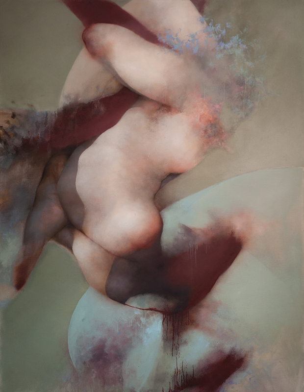 David Mellen oil painting entitled The Kiss